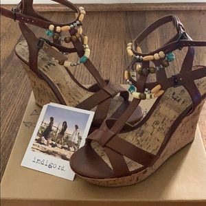 Indigo Wedges high heel